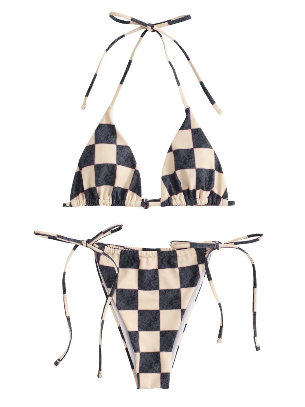 ZAFUL Women's Halter Bikini Set - Triangle Swimsuit